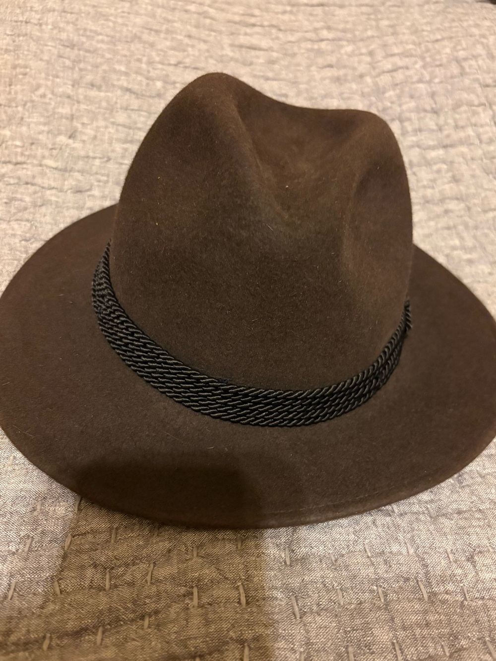 Classic Vintage Tegischer Lienz Fedora Hat in Dark Brown US 7 1/8 Australia